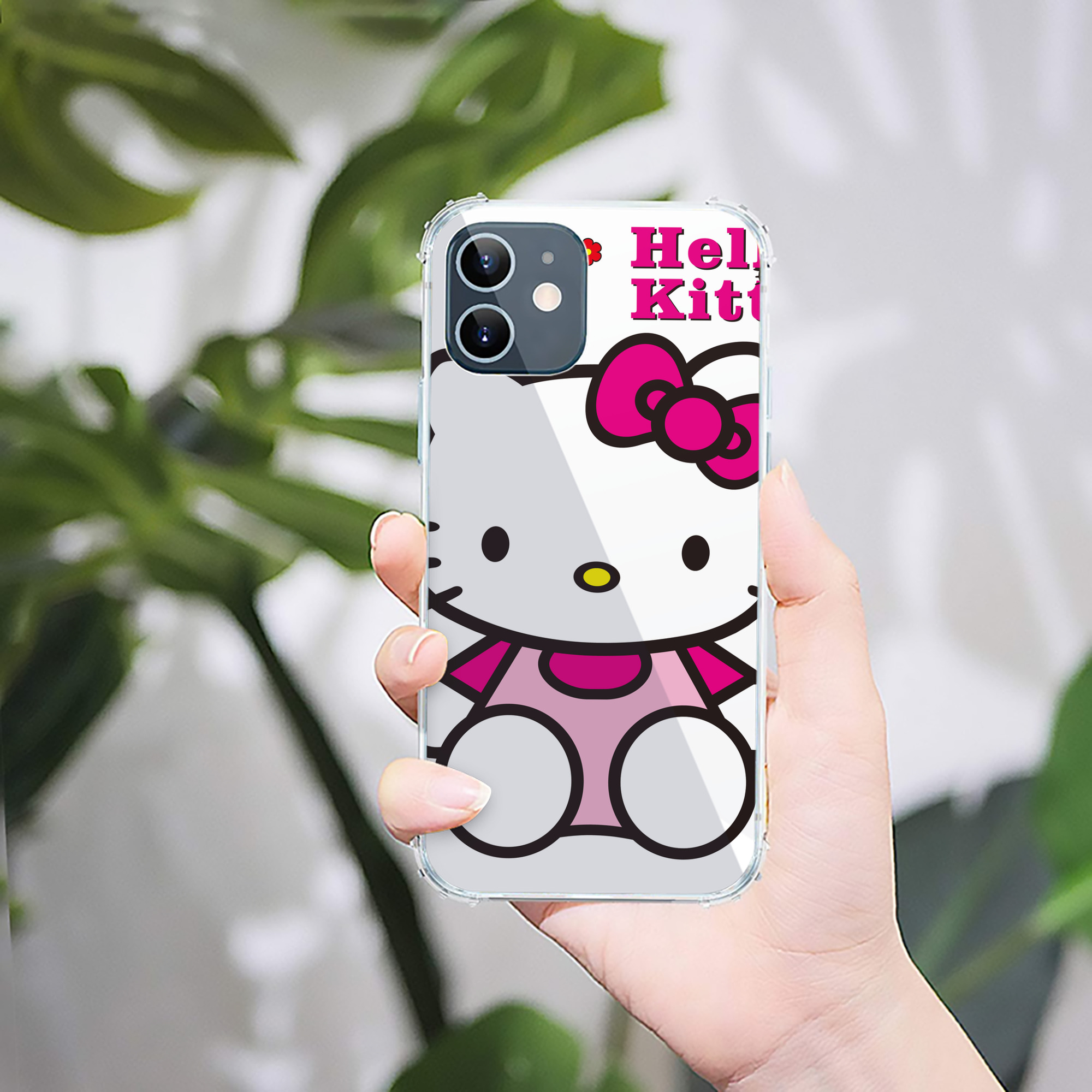 （画像用） Hello Kitty ハローキティ 【iPhone 12シリーズ対応】透明スマホケース（クリアソフトケース）